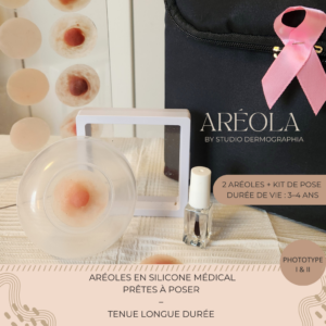 2 Prothèses Aréole Mammaire - Phototype 1 & 2- Coffret complet